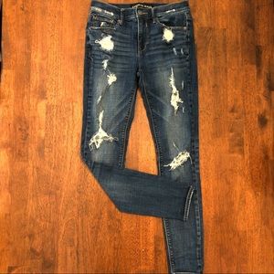 Express Ripped Mid-Rise Legging Jeans